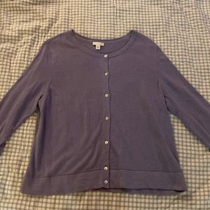 J Jill Lavender Cardigan